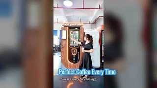 Haloo-Automat für frisch gemahlenen Kaffee mit 27-Zoll-Touchscreen und automatischem Tassenabwurf und c