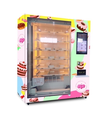 Intelligenter Automat des Digital-Schalen-Kuchen-Automaten-Kühlschrank-kleinen Kuchens mit Aufzug