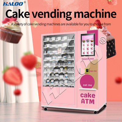 Automaten-Salat-frische Nahrungsmittelautomat des Aufzuganlage-Kühlschrank-automatischer kleinen Kuchens mit 21.5inch Touch Screen