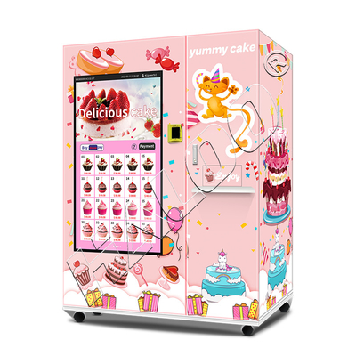 Automaten-Salat-frische Nahrungsmittelautomat des Aufzuganlage-Kühlschrank-automatischer kleinen Kuchens mit 21.5inch Touch Screen
