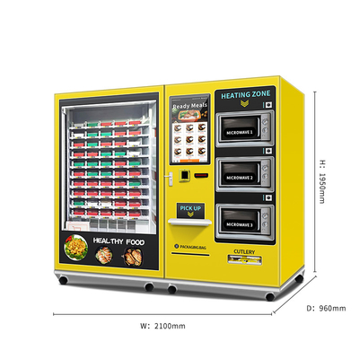 Der TURNHALLE Automat gesunder Nahrungsmittelnahrhafter Diät Automaten-halbautomatischer kundengebundener warmen Küche mit Mikrowelle 3