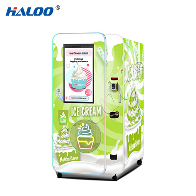 Haloo Automaten Hersteller 32 Zoll Werbung Smart Touch Screen Eismaschine