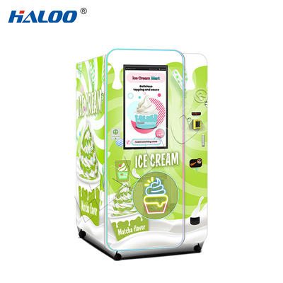 Haloo Automaten Hersteller 32 Zoll Werbung Smart Touch Screen Eismaschine