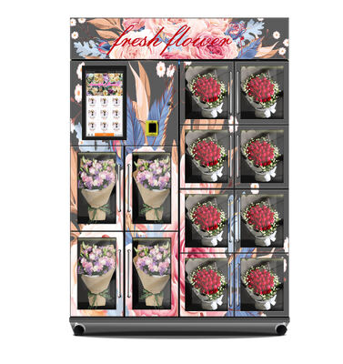 Haloo Automaten Lieferant Smart Touch Screen Vollautomatischer Kiosk 12-Gitter Customized Logo Geschenke Blumen Automaten