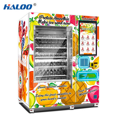 Haloo 32 inch fruit smoothie vending machine with 175 cups of large capacity color steel plate material  sturdy and durable