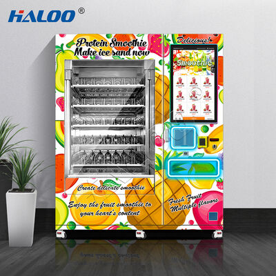 Haloo 32 inch fruit smoothie vending machine with 175 cups of large capacity color steel plate material  sturdy and durable