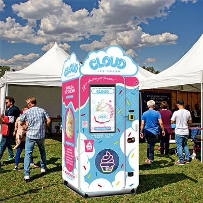 Haloo-Eismaschinen mit Oberleuchtkasten und Wurmgetrieberreduktor, Embraco 1.5P-Kompressor aus Brasilien