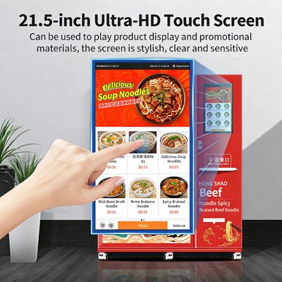 Haloo -18 °C gefrorene Nudeln Automaten mit farbigen Stahlplattenmaterial, Mikrowellenherd, Dampferhitzung für 35 Sekunden, servieren