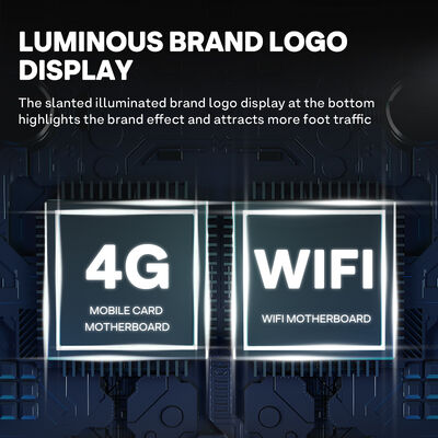 Halo 24-Gitter-Smart-Vending-Schrank mit verdickter Verzinkung und dreischichtiger Glastür mit Kühlsystem.