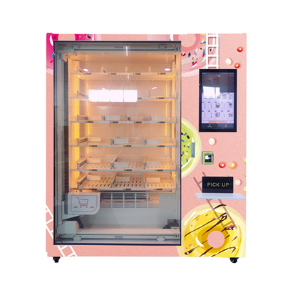 Automaten-Salat-frische Nahrungsmittelautomat des Aufzuganlage-Kühlschrank-automatischer kleinen Kuchens mit 21.5inch Touch Screen