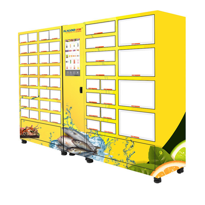Kundengebundener Schließfach-Größen-Kuchen-Fleisch-Blumen-Meeresfrüchte-Kühlmöbel-Automat