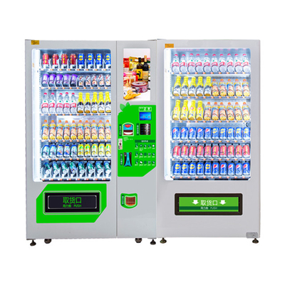 Große Kapazitäts-Getränke und Imbiss-kombinierter Automat mit doppelten Kabinett-Kombinations-Automaten