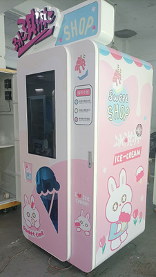 Echtzeitüberwachungs-Schalen Eiscreme-Automaten mit 32inch Touch Screen