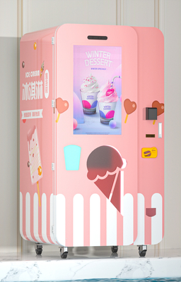 Logo Free Customization Liquid Ice-Creme-Automat mit großem Touch Screen und Kartenleser