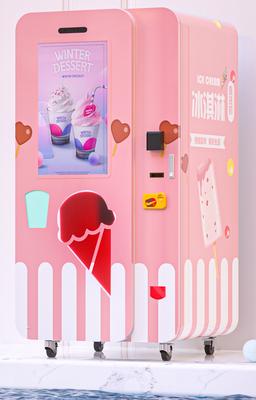 Logo Free Customization Liquid Ice-Creme-Automat mit großem Touch Screen und Kartenleser