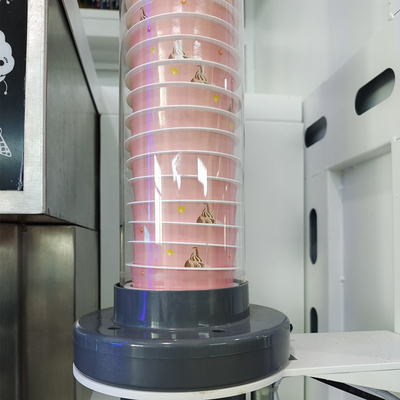 Schneller machender automatischer Softeis-Automat mit attraktiven bunten Lichtern LED und LED-Leuchtkasten